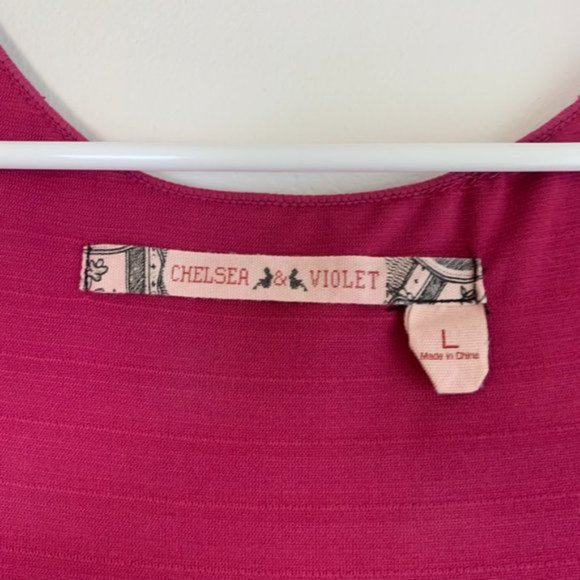 Chelsea & Violet Raspberry Tiered Ruffle Mini Dress - Picture 3 of 6